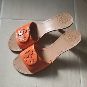 Tory Burch Orange Slides